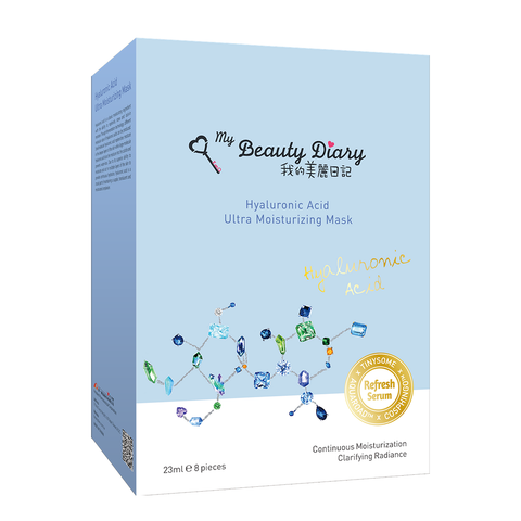  [ My Beauty Diary ] Hộp 8 miếng mặt nạ cấp nước và dưỡng ẩm Hyaluronic Acid Moisturizing Mask nhập khẩu chính hãng Đài Loan 23ml/miếng 