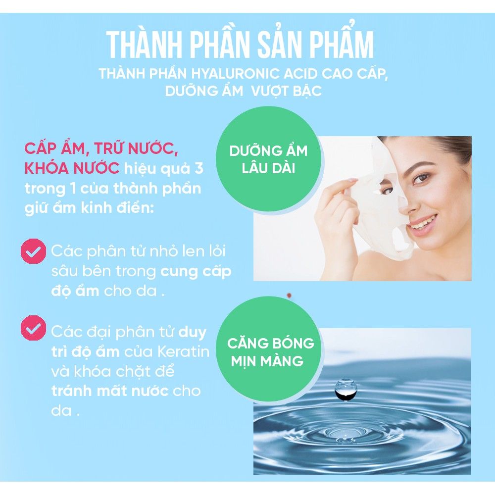  [ My Beauty Diary ] Hộp 8 miếng mặt nạ cấp nước và dưỡng ẩm Hyaluronic Acid Moisturizing Mask nhập khẩu chính hãng Đài Loan 23ml/miếng 