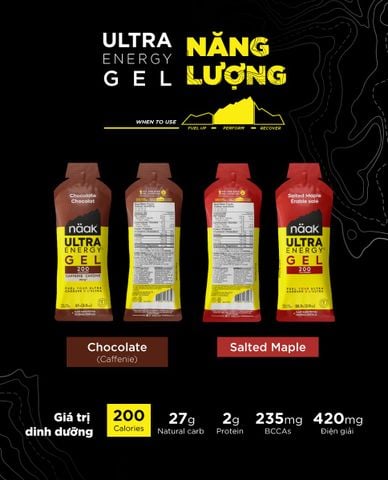 Gel NAAK bổ sung năng lượng ultra energy 200calo 