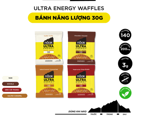  Bánh năng lượng cung cấp dinh dưỡng Naak Ultra Energy Waffles 30g 