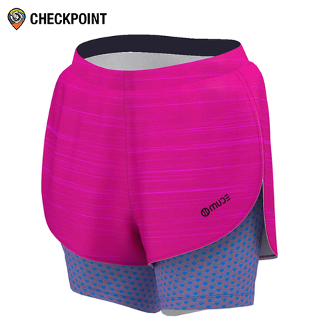  Quần thể thao nữ Mude All in One Running Sunrise Almond Shorts 