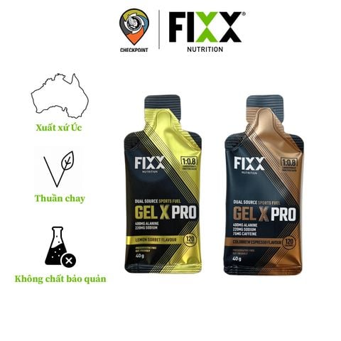  GEL DINH DƯỠNG FIXX X PRO 40G CUNG CÁP NĂNG LƯỢNG TRONG HOẠT ĐỘNG THỂ THAO 