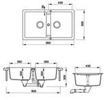 Chậu Rửa Bát Đá Hafele HS19-GEN2S90 570.36.300