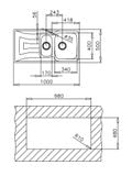 Chậu rửa bát Teka UNIVERSO 1 1/2B 1D