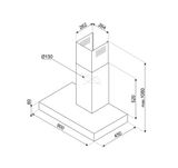 Hút mùi áp tường Smeg KBT900XE 536.84.493