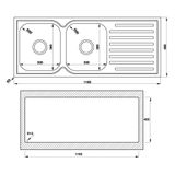Chậu Rửa Bát Hafele HS19-SSD2R90 567.23.030