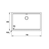 Chậu Rửa Bát 1 Hố Hafele HS20-GEN1S80 570.30.300