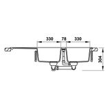 Chậu Rửa Bát Đá Hafele HS20-GKD2S80 570.33.530 Có Bàn Chờ