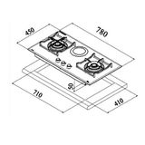 Bếp ga âm Teka CGW LUX 78 2G 1P AI AL 2TR CI