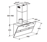 Hút mùi kính vát Rosieres RDV980PN