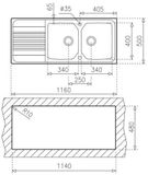 Chậu rửa bát TEKA Premium 2B 1D
