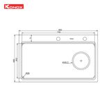 Chậu Rửa Bát 1 Hố Konox KN8048TS Dekor