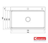 Chậu Rửa Bát 1 Hố Konox Topmount sink KN7650TS