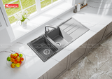 Chậu Rửa Bát 2 Hố Konox Granite Sink Phoenix 1160 Grey