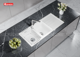Chậu Rửa Bát 2 Hố Konox Phoenix 1160 White Silver