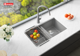 Chậu Rửa Bát 2 Hố Konox Granite Sink Veloci 760D Grey