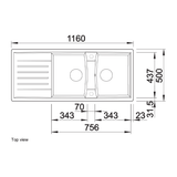 Chậu Rửa Bát Blanco LEXA 8S Anthracite 524980
