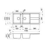 Chậu Rửa Bát 2 Hố Malloca Tortora K-50043