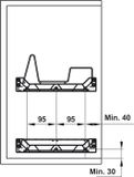 Giá Bát Cố Định Hafele Presto 70cm 544.40.011