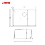 Chậu Rửa Bát Konox Tari 6448SM – Thiết Kế Vuông Tinh Tế, Công Nghệ Nhật Bản