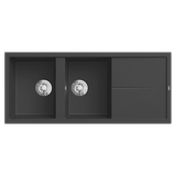 Chậu rửa bát 2 hố Konox Livello 1160 Black