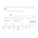 Chậu Rửa Bát 2 Hố Malloca Slide MS 1162R