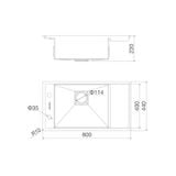 Chậu Rửa Bát 1 Hố Malloca MS 6303 WST