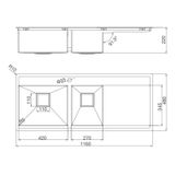 Chậu Rửa Bát 2 Hố Malloca MS 6306T