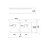 Chậu Rửa Bát 2 Hố Malloca MS 862