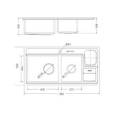 Chậu Rửa Bát 2 Hố Malloca MS 8804 N