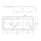 Chậu Rửa Bát 2 Hố Malloca MS 8816 N