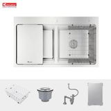 Chậu Rửa Bát 2 Hố Konox KN8651TD Dekor
