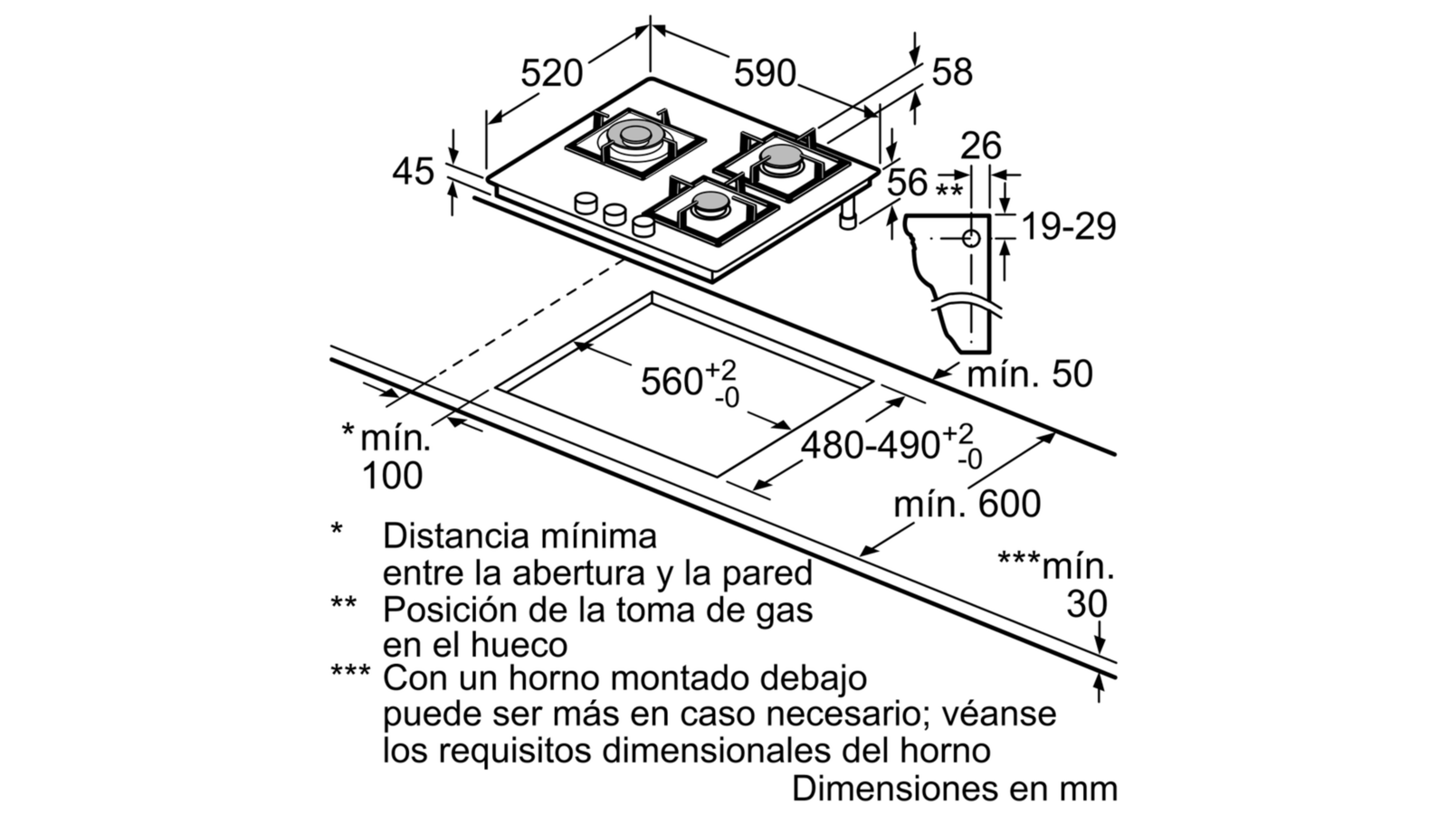 Bếp gas âm Bosch PPC6A6B20