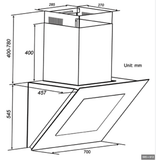 Hút Mùi Treo Tường Kính Vát Spelier SP868