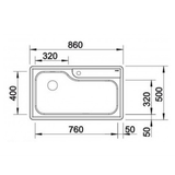 Chậu Rửa Bát 1 hố Inox Blanco PLENTA 9