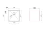 Chậu rửa bát Pyramis Tetragon 1B