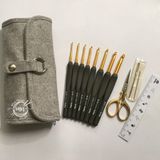  Bộ kim móc Tulip xám - Etimo Crochet hook with cushion grip set 