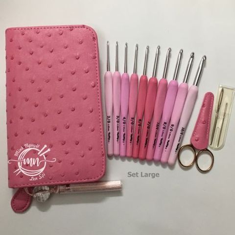 Bộ lớn - Tulip ETIMO Rose Lace Crochet Hook with Cushion Grip Set