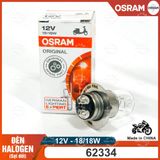 Đèn PHA HALOGEN xe máy OSRAM Mã 62334RV (18W/18W - 12V) (Hộp 10 Cái)