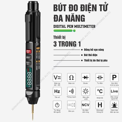 Bút đo điện tử đa năng 3 trong 1 / Màn hình Led