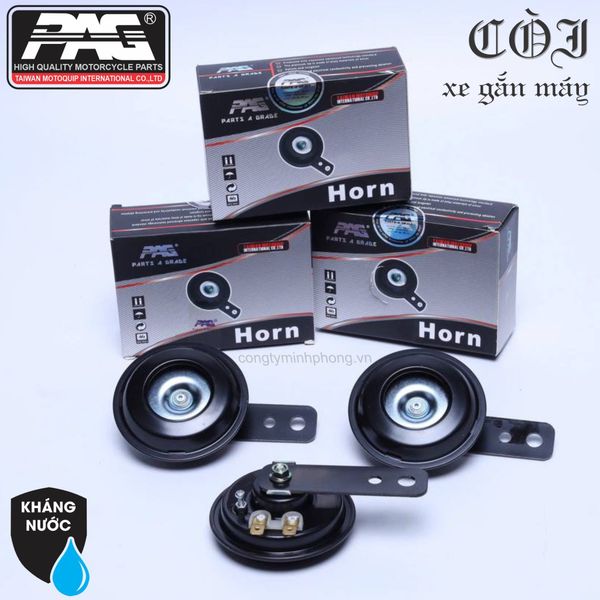 Còi dĩa PAG cho xe máy 12V  Kèn đĩa xe máy