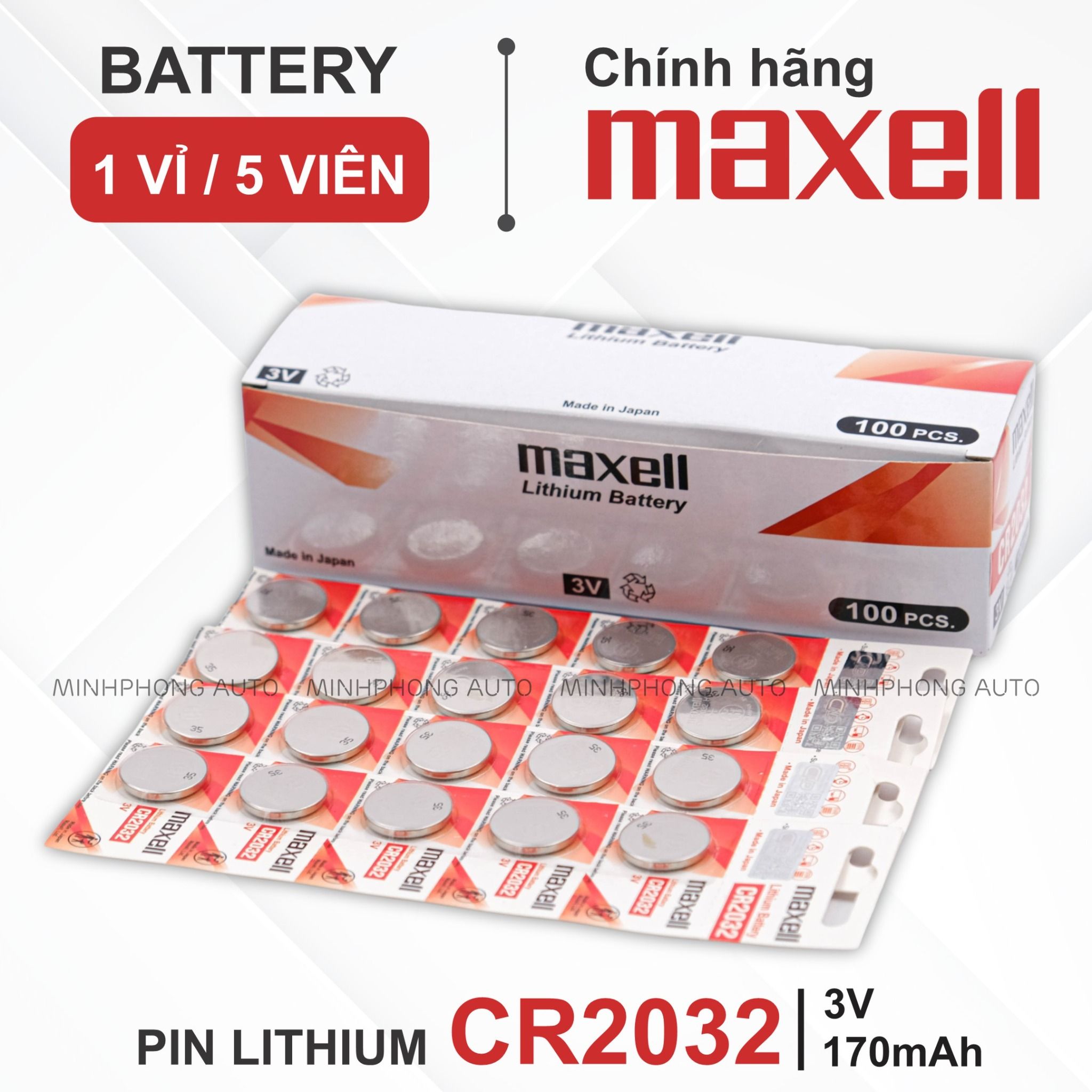 Pin Maxell CR2032 (H) – Pin Maxell Việt Nam