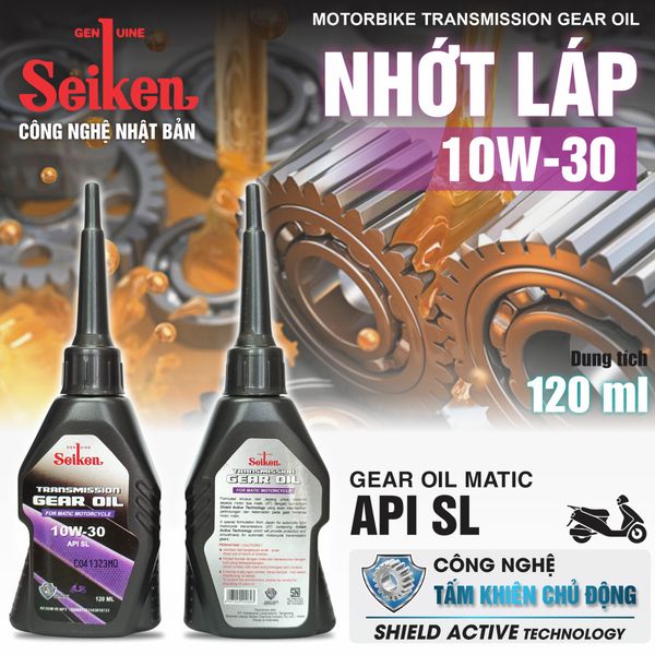 Nhớt hộp số / Nhớp láp xe máy SEIKEN 10W-30 / API SL