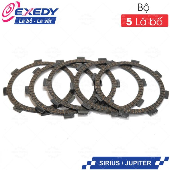 Bộ nồi sau xe SIRIUS - JUPITER ( Bát côn / Mâm ép / Lá bố / Lá côn ) Thương hiệu Exedy