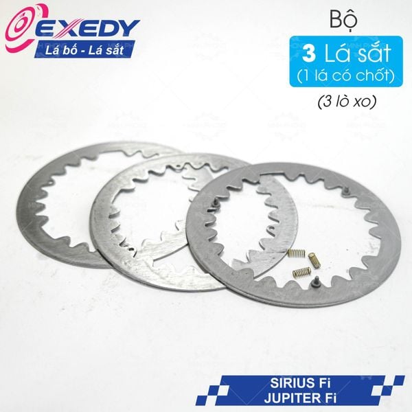 Bộ nồi sau xe SIRIUS Fi - JUPITER Fi ( Mâm ép / Lá bố / Lá côn ) Thương hiệu Exedy