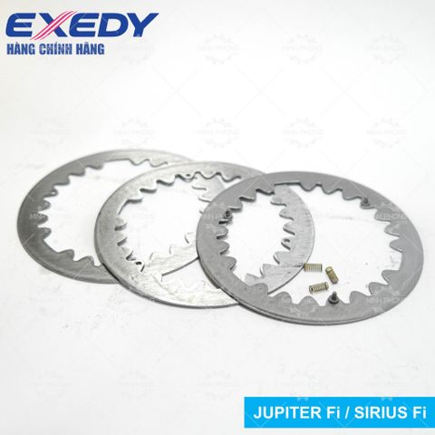 Lá sắt SIRIUS Fi / JUPITER Fi (Bộ 3 Lá)  (Có đinh tán + lò xo ) Thương hiệu EXEDY