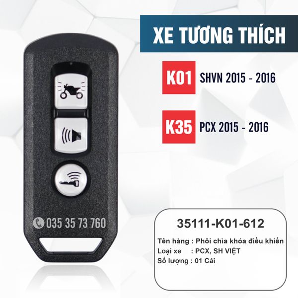 Khiển (FOB) mã K01 / K77 (Hàng thay thế)