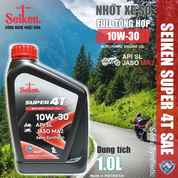 Dầu nhớt XE SỐ SEIKEN 10W30 / 10W40  API SL Công nghê Nhật Bản (Giá sỉ 1 thùng 12 chai)