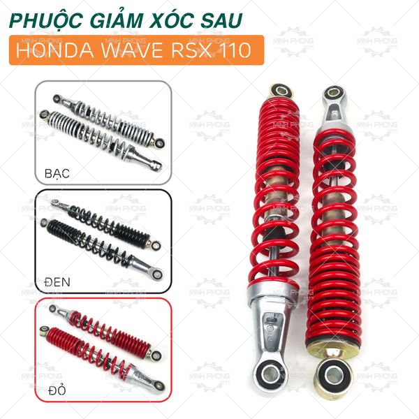 Phuộc giảm xóc WAVE RSX / S110 (Đôi) 3 Màu :BẠC - ĐEN - ĐỎ