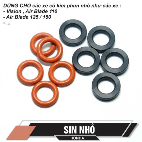 (5 Bộ) Gioăng ( Sin ) Kim phun xe máy Honda  / Vòng đệm cách nhiệt, chống rung